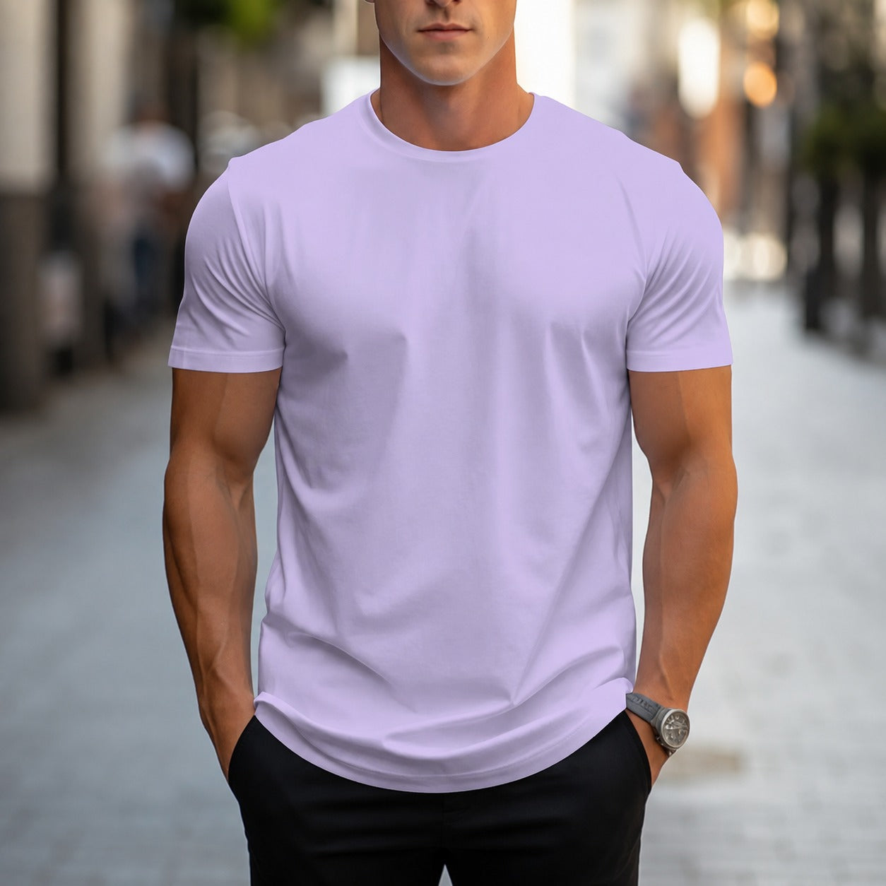 Owen - Klassisches, einfarbiges Herren-T-Shirt