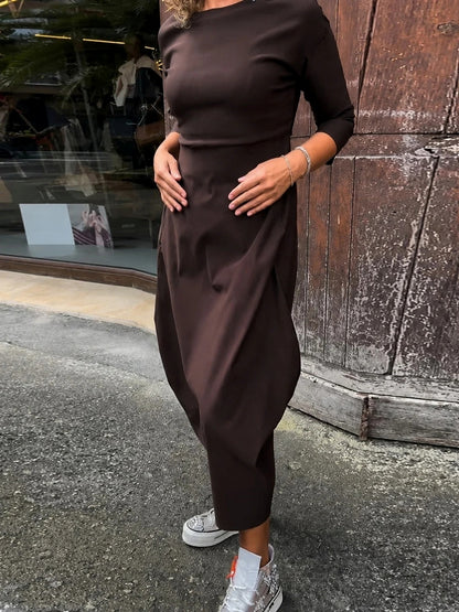 Elsie - Komfortables Langarmkleid