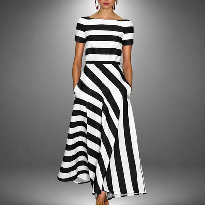 Darcie - Maxikleid mit Streifen im A-Linien-Schnitt