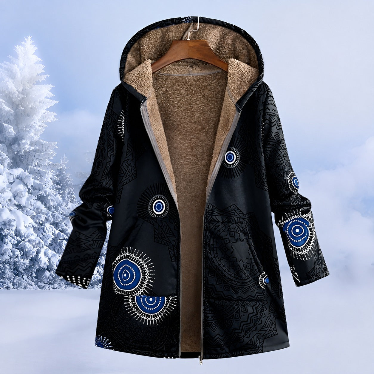 FluffCoat - Bunte, stilvolle Winterjacke