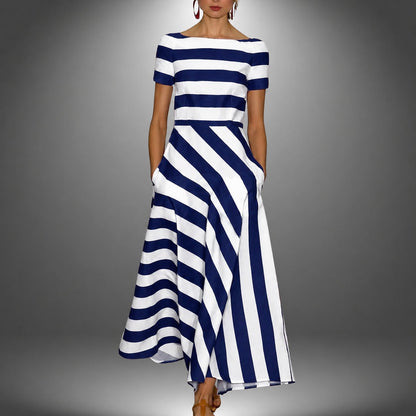 Darcie - Maxikleid mit Streifen im A-Linien-Schnitt