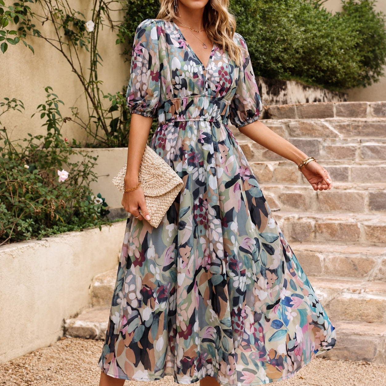 Doherty - Lässiges Midikleid mit Blumen