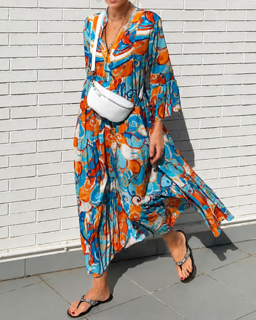 Maizie - Kleid mit Blumenmuster und Rüschensaum