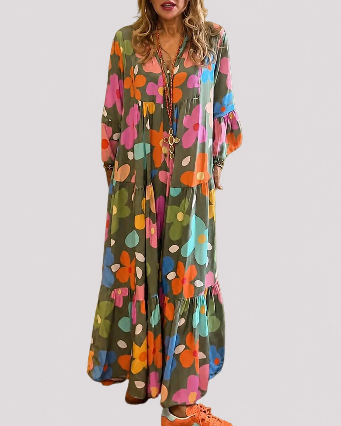 Alana - Komfortables buntes Kleid mit weitem Schnitt