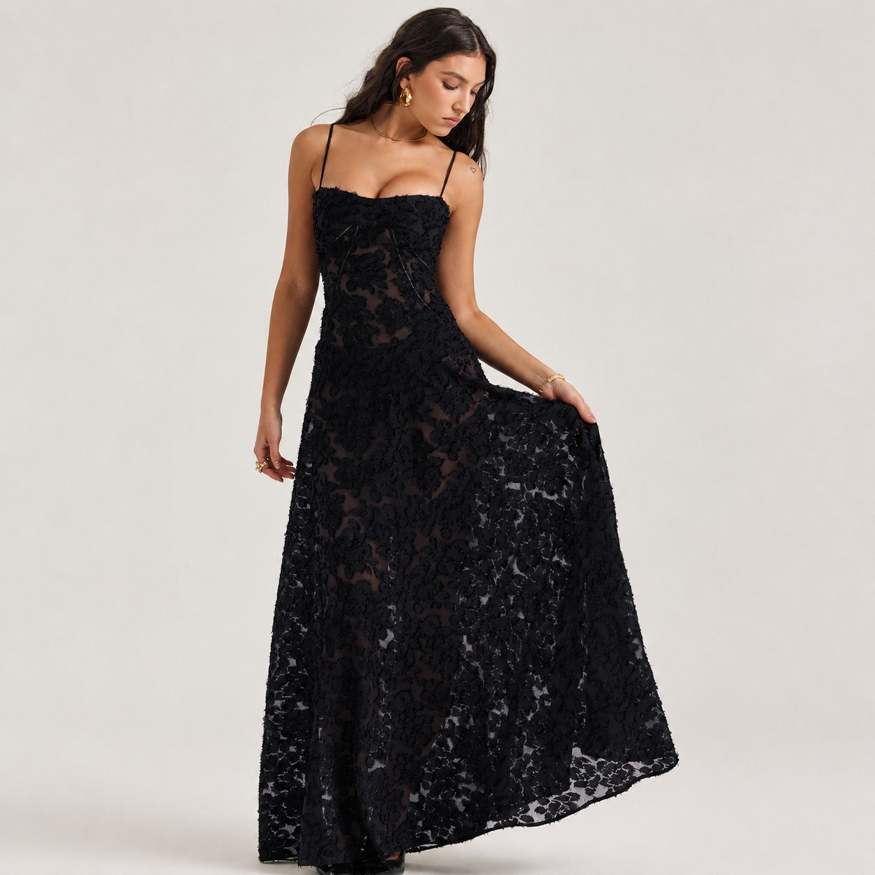 Jazmine - Stilvolles, figurbetontes Maxikleid
