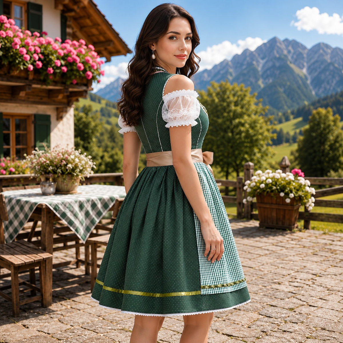 Amna - Charmantes Oktoberfest-Mini-Dirndl (Futter nicht enthalten)
