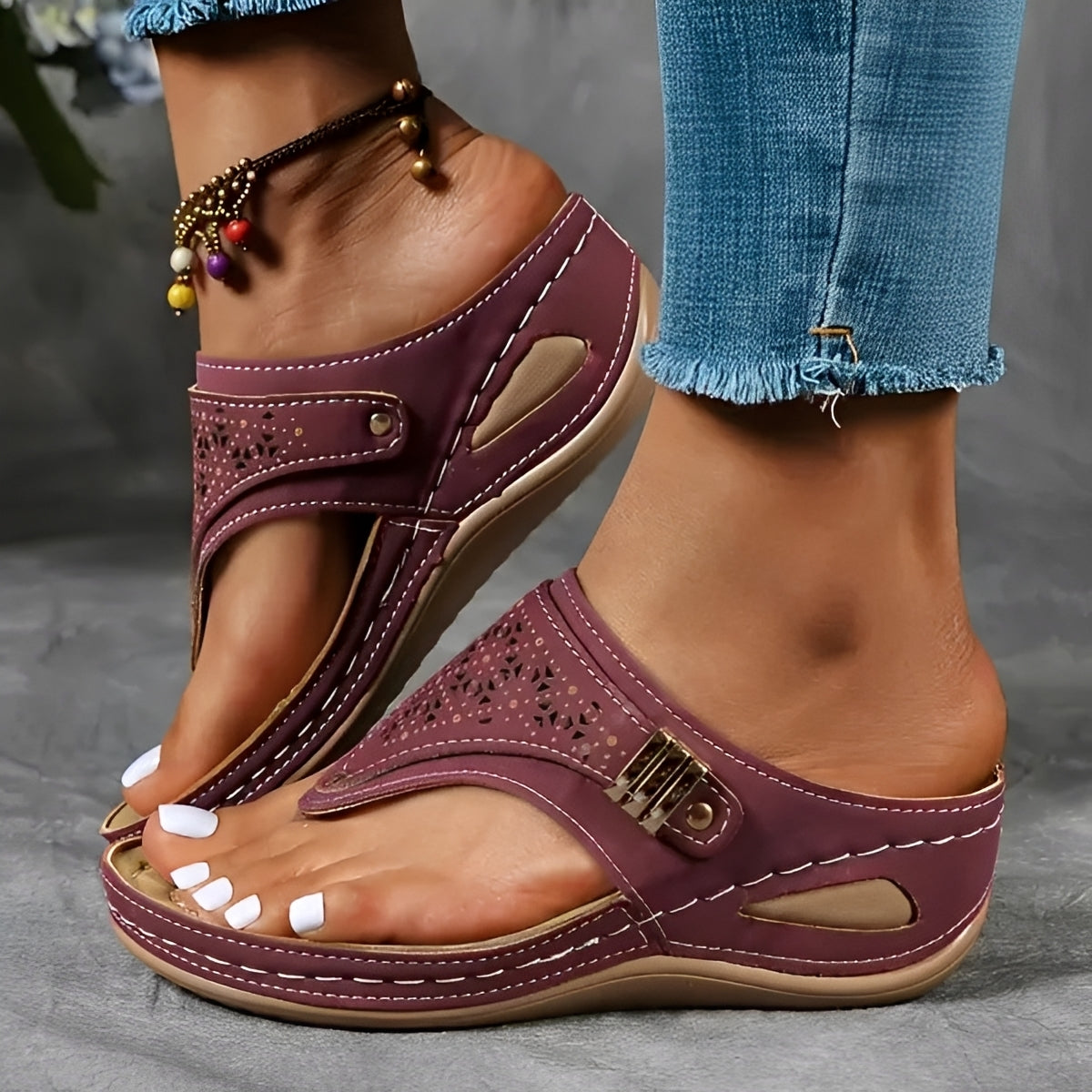 Marcel - Trendige Keilsandalen