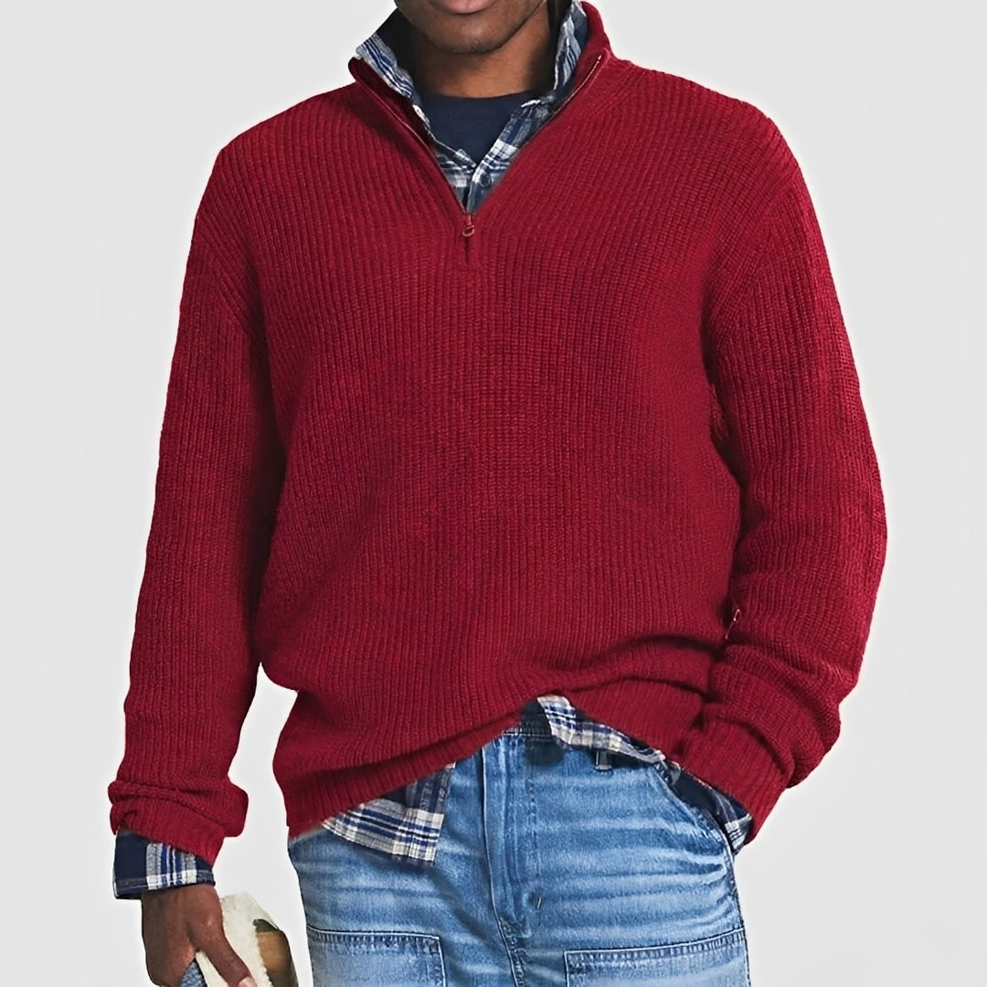 Sean - Herrenpullover mit Zipper