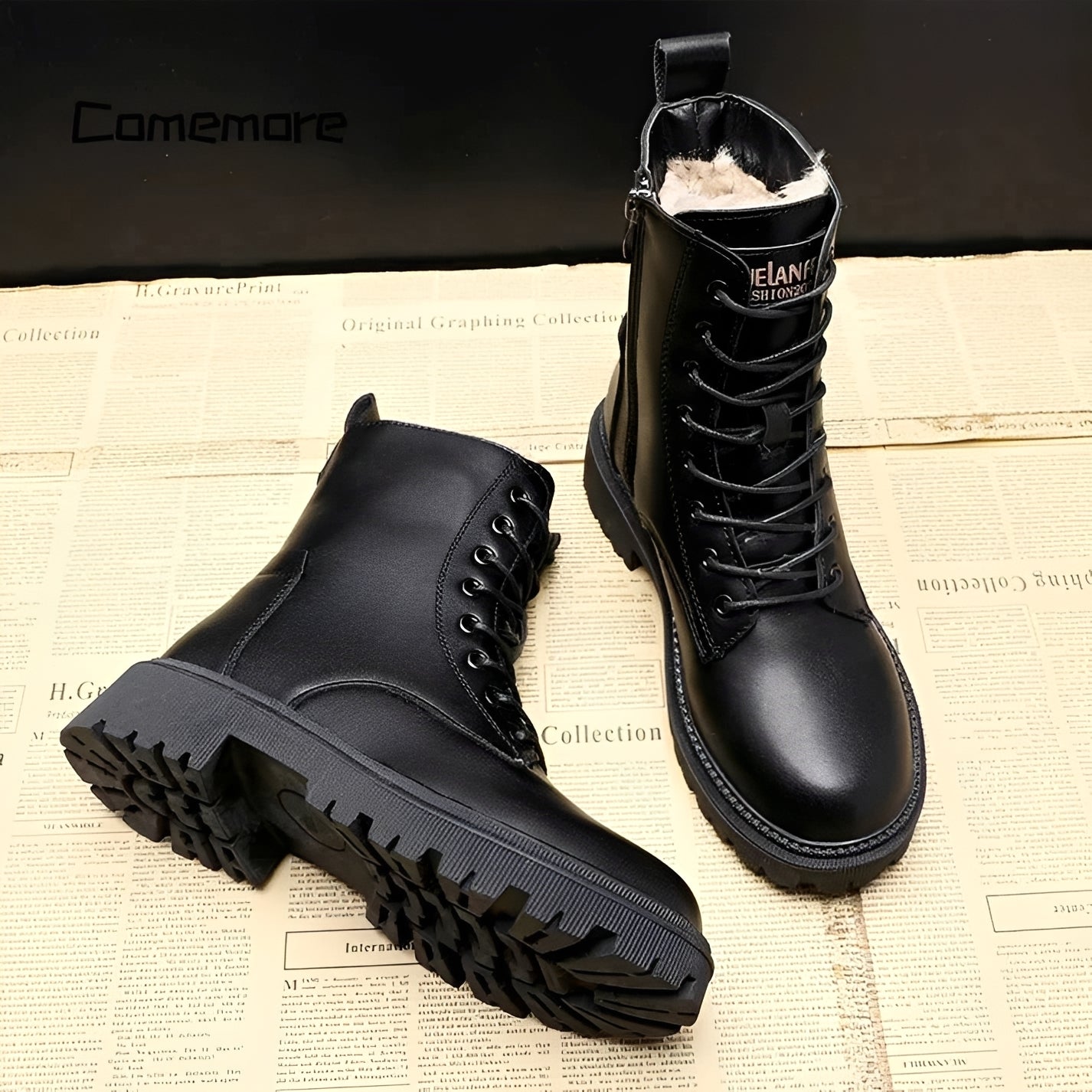 Adelpha - Schwarze Stiefel für kalte Wintertage