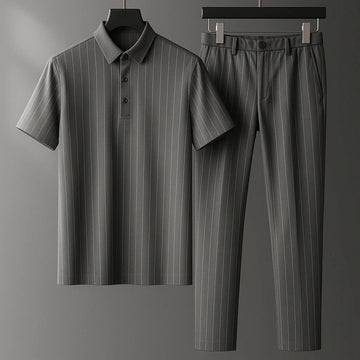 Donny - Entspanntes gestreiftes Polo-Set