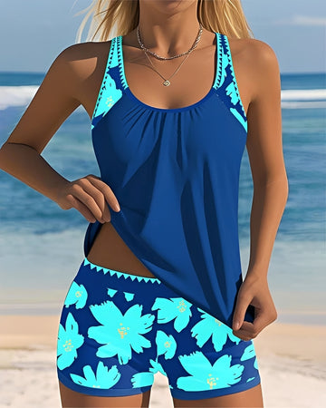 Mila - Tankini mit Blumenprint und Rundhalsausschnitt