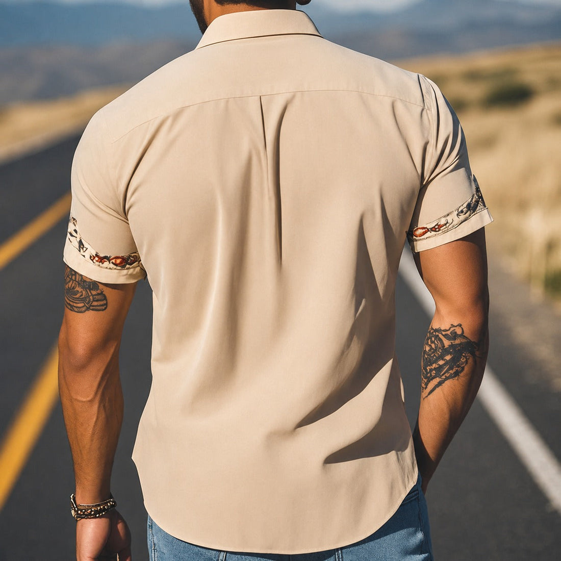Marvin - Traditionelles Hemd mit Stickdetails