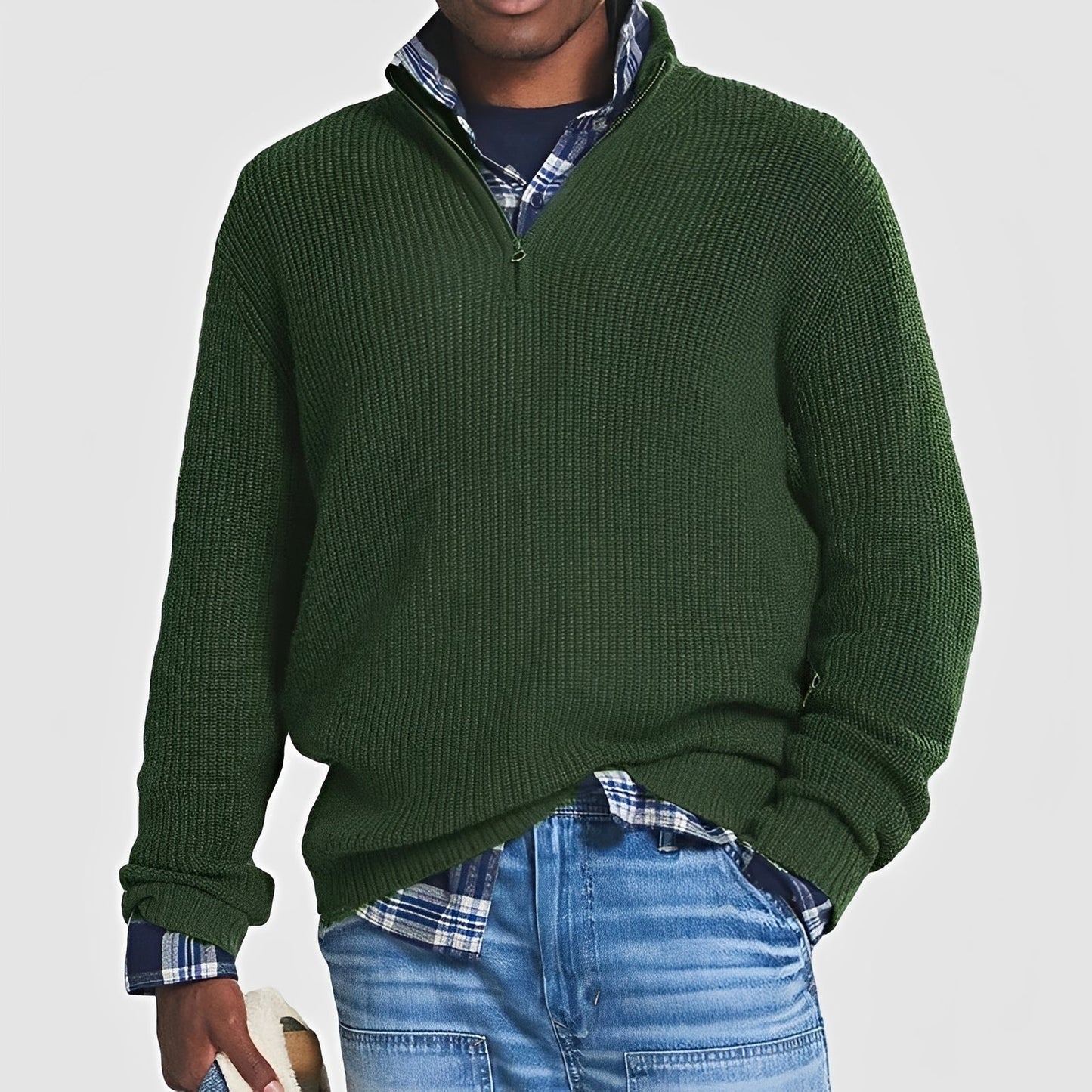 Sean - Herrenpullover mit Zipper