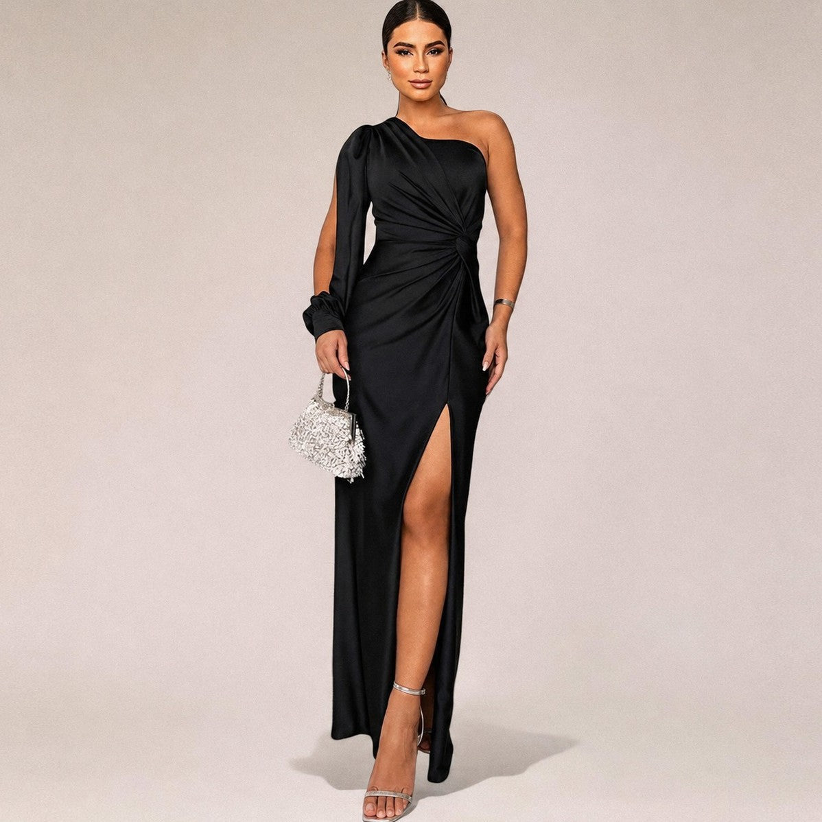 Marianne - Elegantes Kleid mit asymmetrischer Schulterpartie