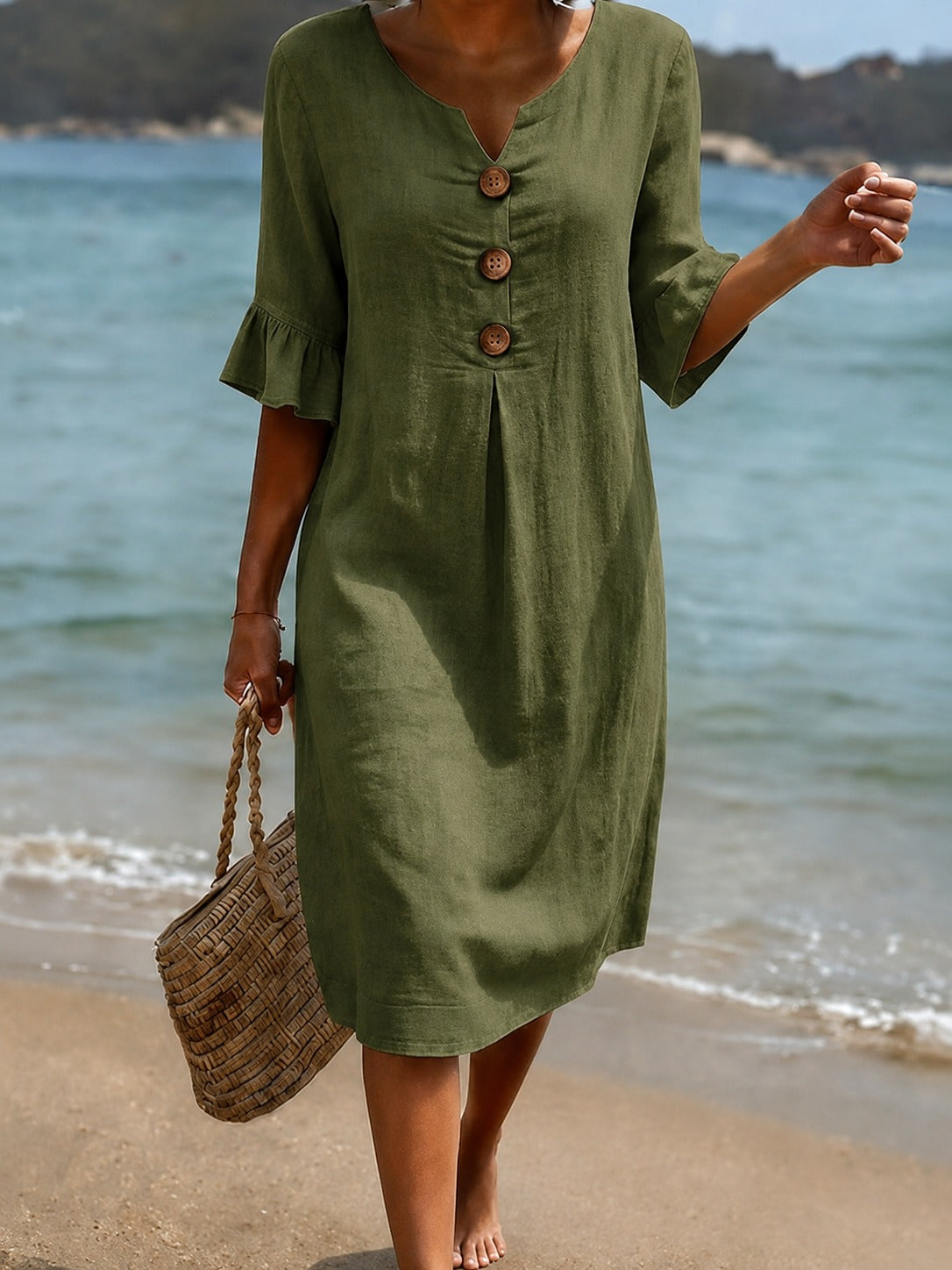 Deborah - Elegantes Kleid mit Rüschenärmeln