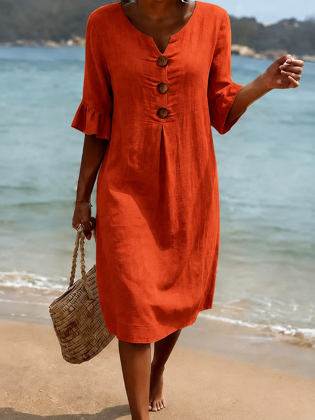 Deborah - Elegantes Kleid mit Rüschenärmeln