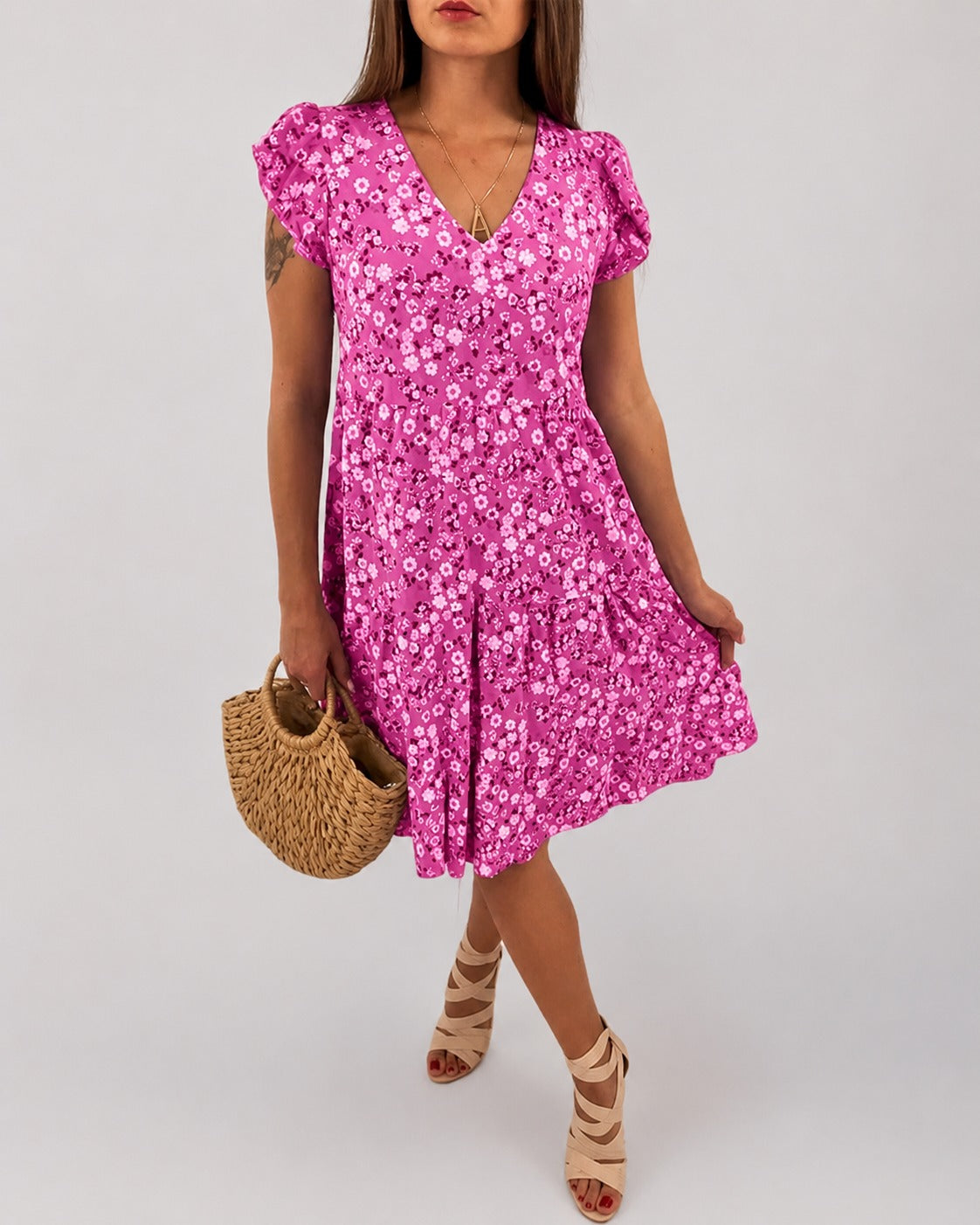 Gwen - Luftiges Midikleid mit Blumendesign