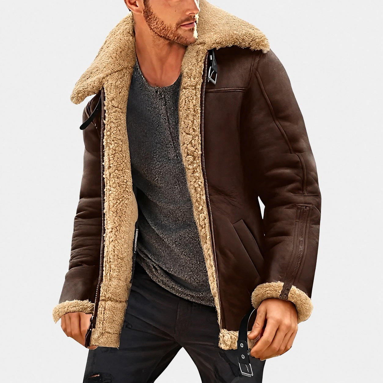 Jeffrey - Stilvolle Herrenjacke mit warmem Innenfutter