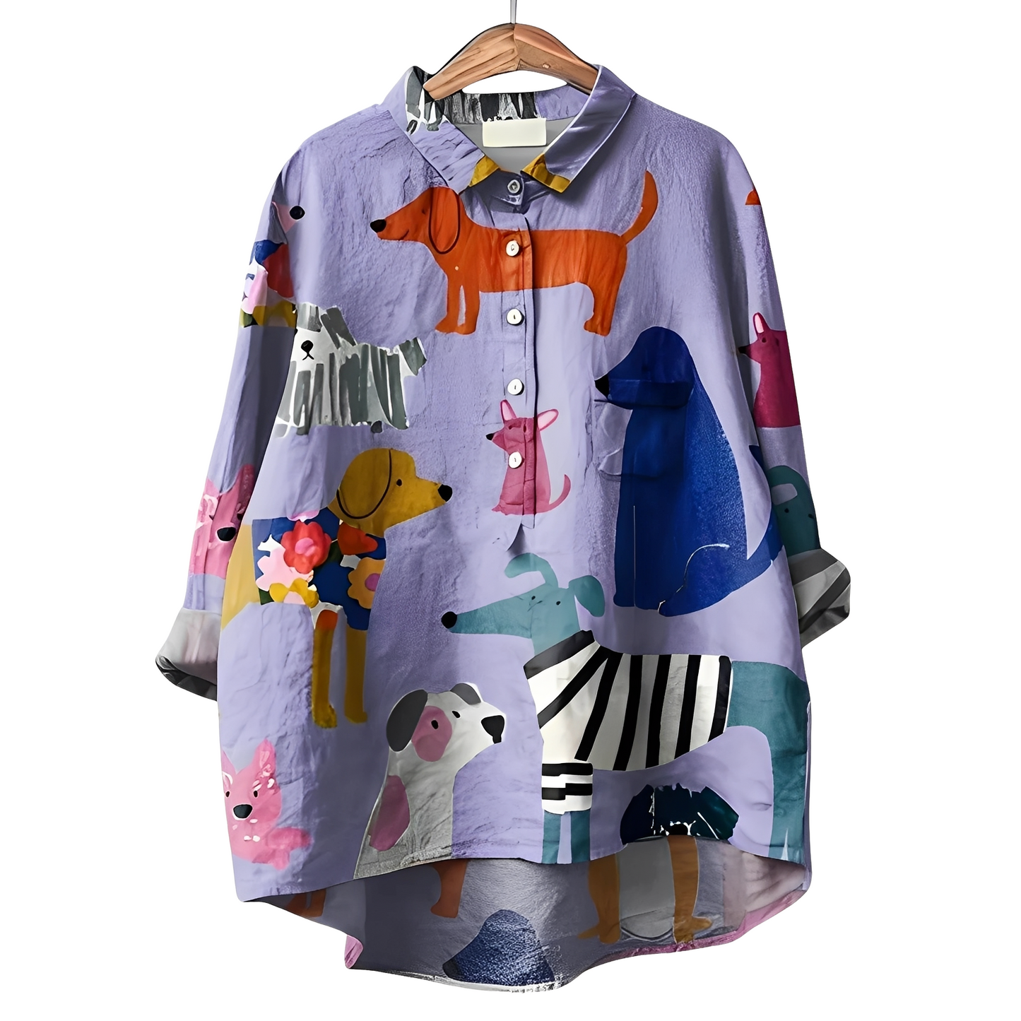 Eyden - Damenbluse mit langen Ärmeln und Design