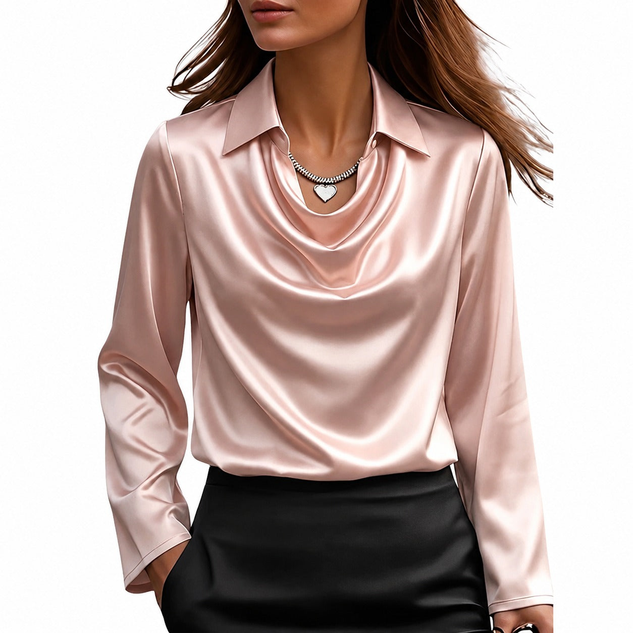 Dionne - Elegante Damenbluse mit langen Ärmeln