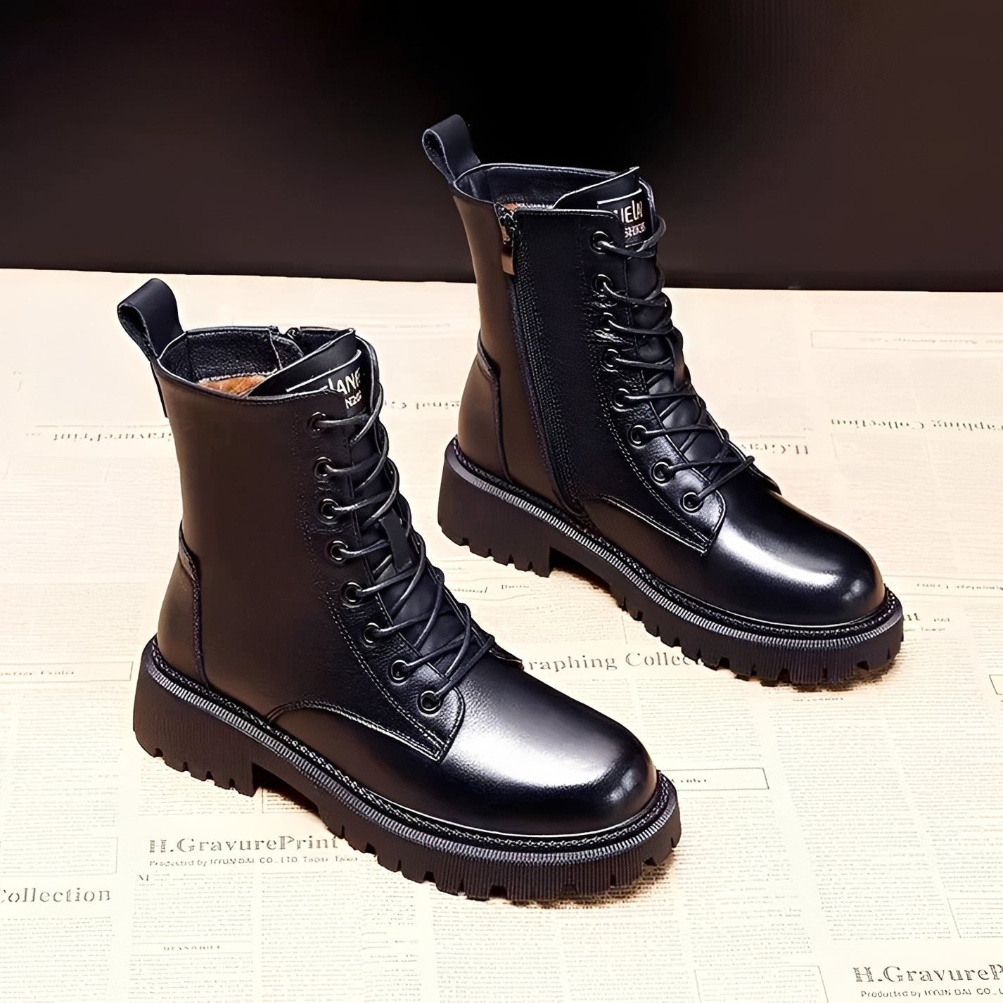 Adelpha - Schwarze Stiefel für kalte Wintertage