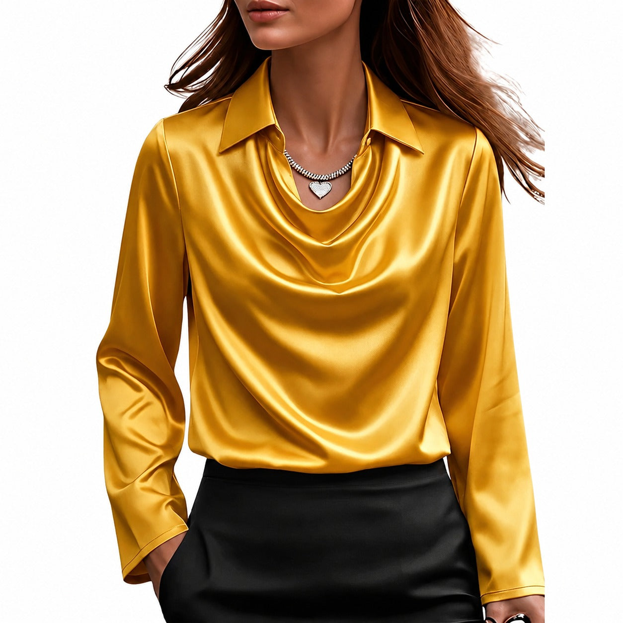 Dionne - Elegante Damenbluse mit langen Ärmeln