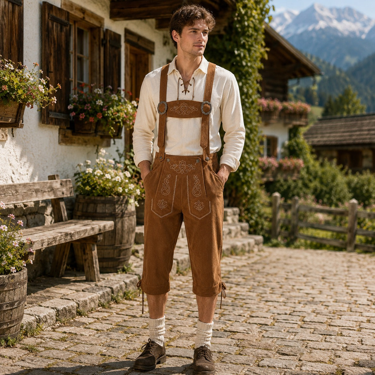 Blake - Traditionelle festliche Oktoberfest-Bermuda-Shorts