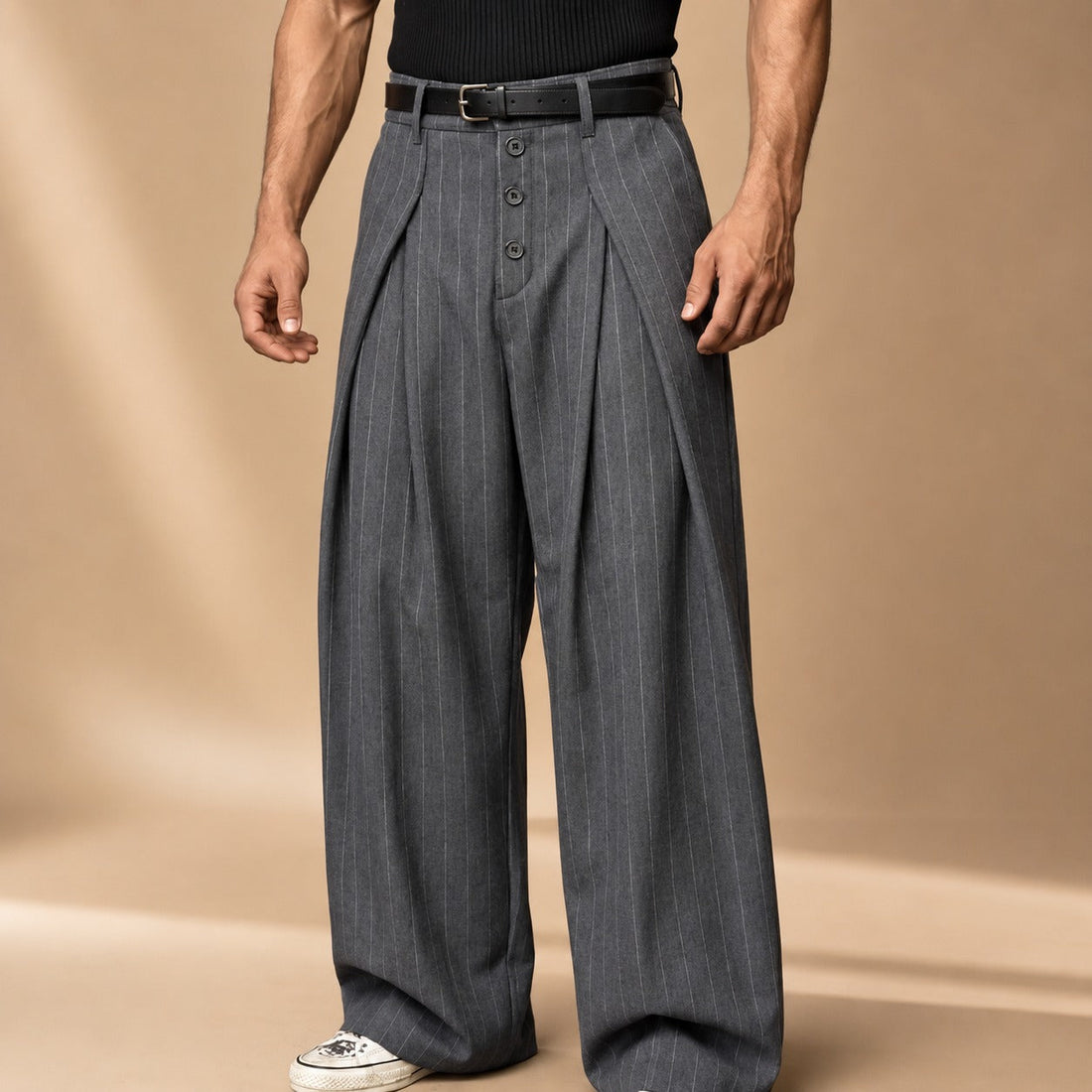 Farhan - Aktuelle Hose mit weiten Beinen und Streifen