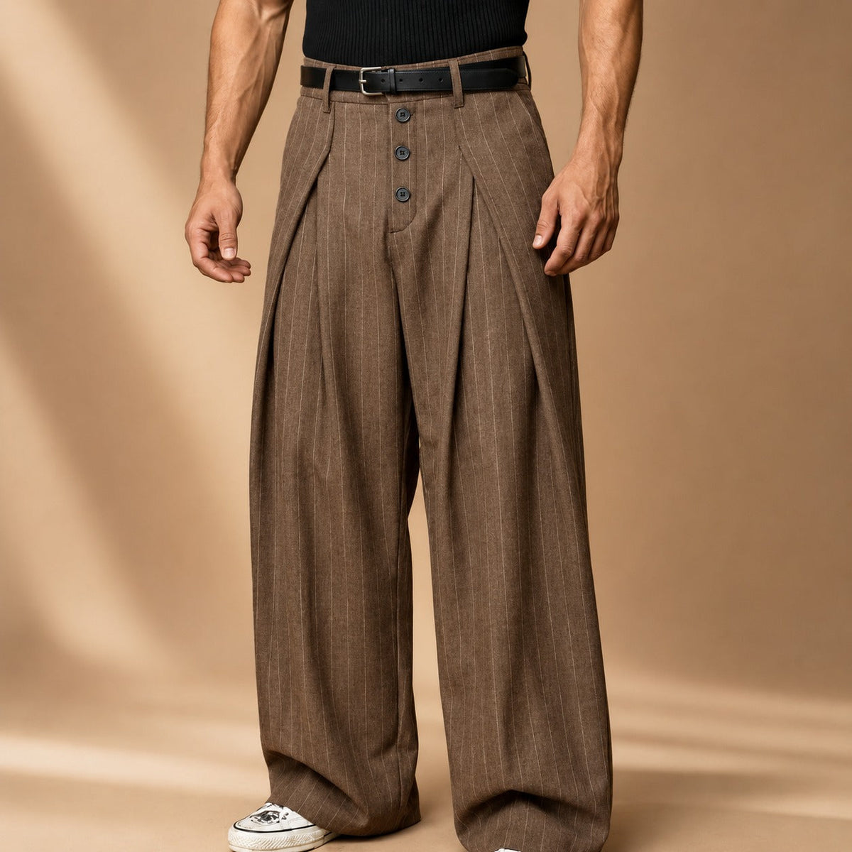 Farhan - Aktuelle Hose mit weiten Beinen und Streifen