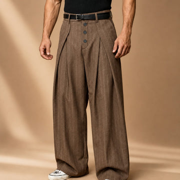 Farhan - Aktuelle Hose mit weiten Beinen und Streifen