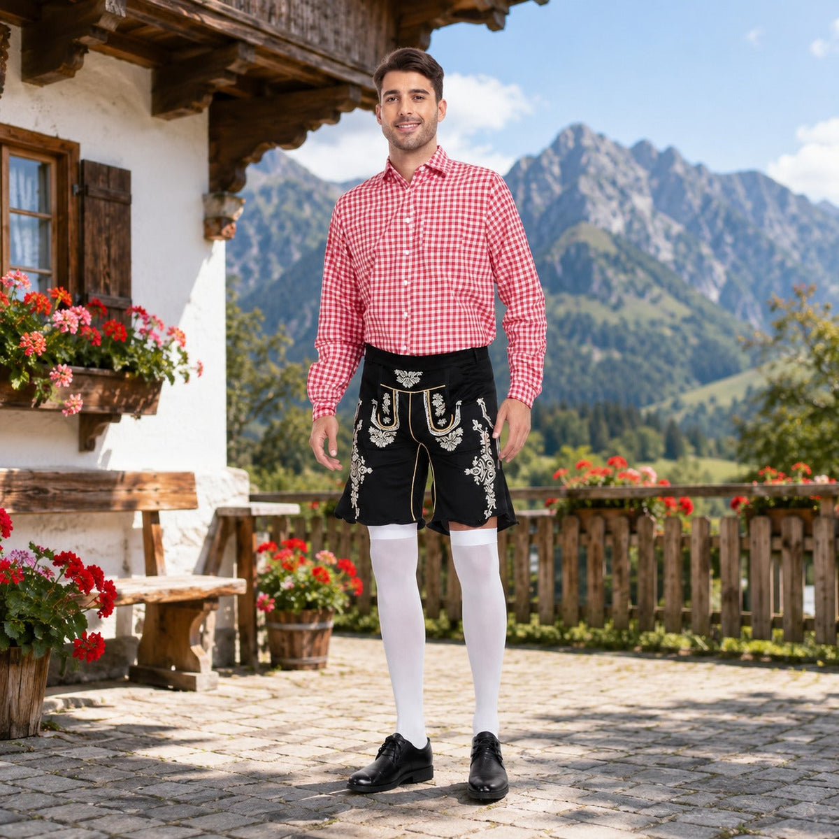 Alexis - Modisches Hemd mit Karomuster für das Oktoberfest