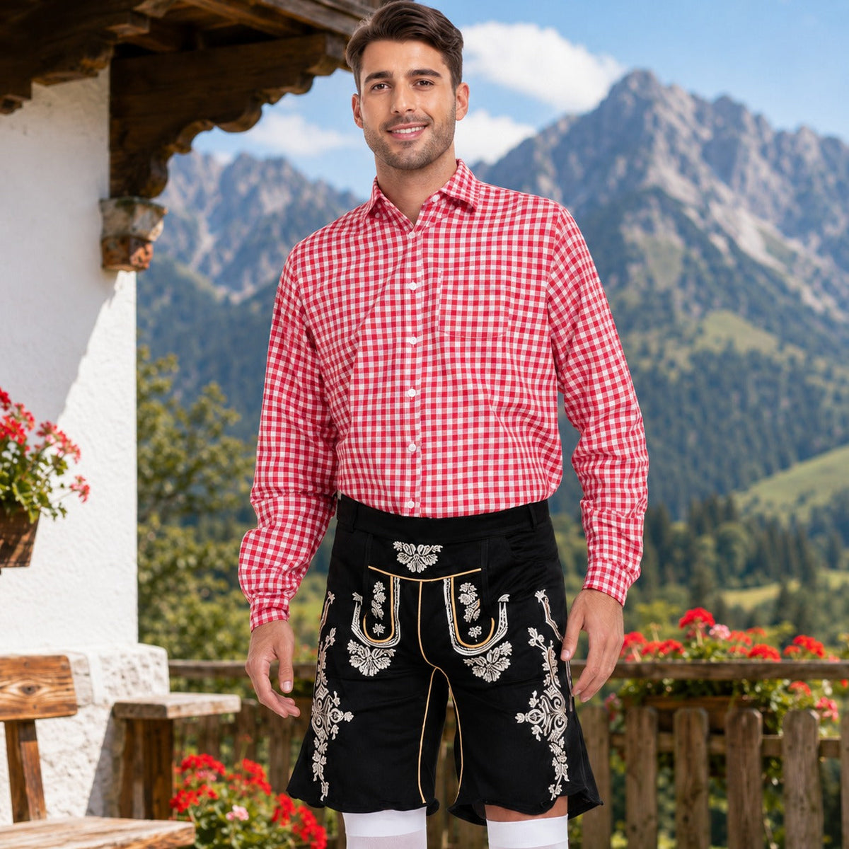 Alexis - Modisches Hemd mit Karomuster für das Oktoberfest