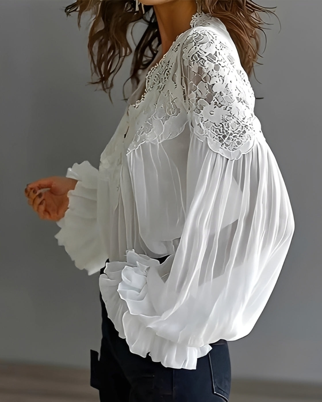 Kim - Stylische Bluse mit V-Ausschnitt