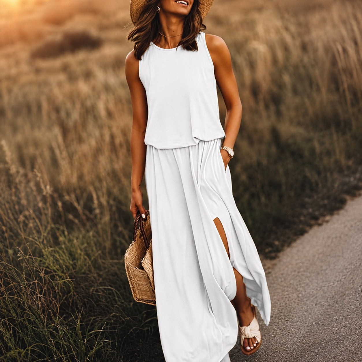 Edna - Entspanntes Boho-Maxikleid aus Modal