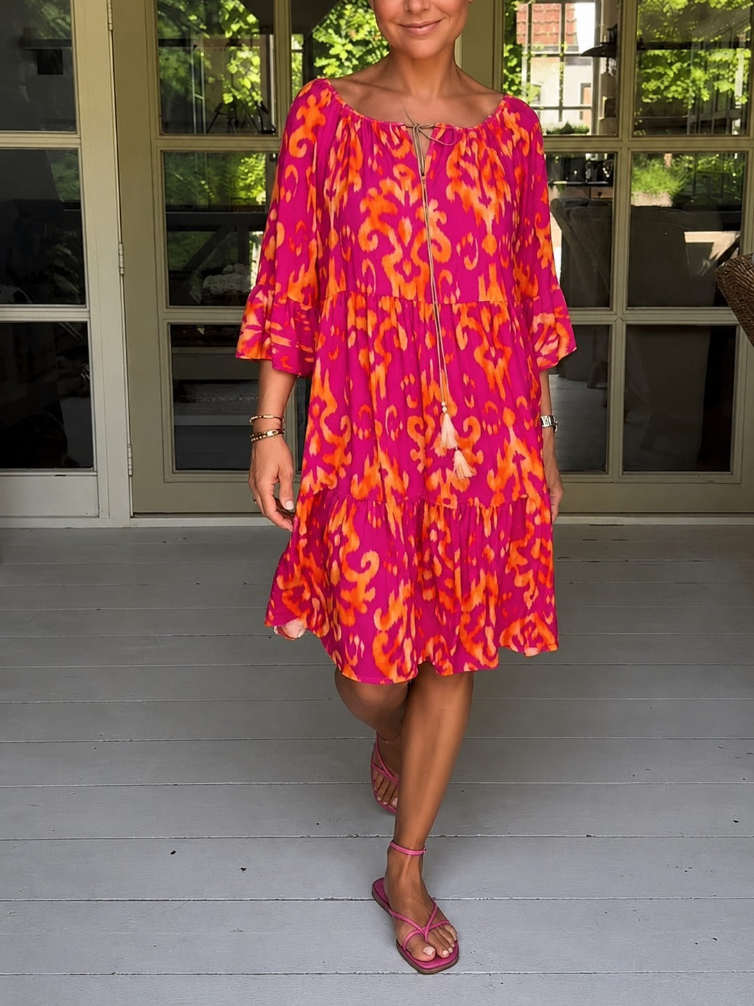 Jamie - Kleid mit weiten Glockenärmeln