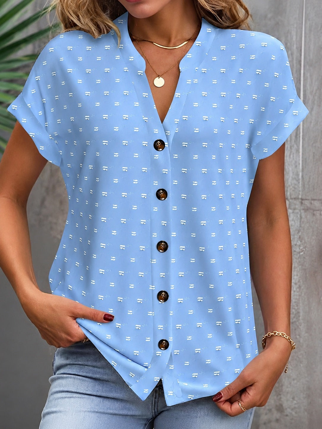 Cardena - Trendige Bluse mit Entspanntem Schulterdesign
