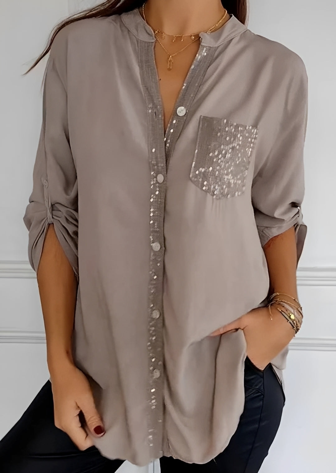 Xanthe - Elegantes Pailletten-Top