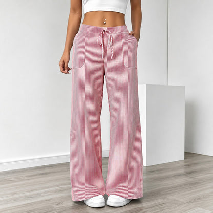 Amanda - Bequeme gestreifte Hose mit Taschen
