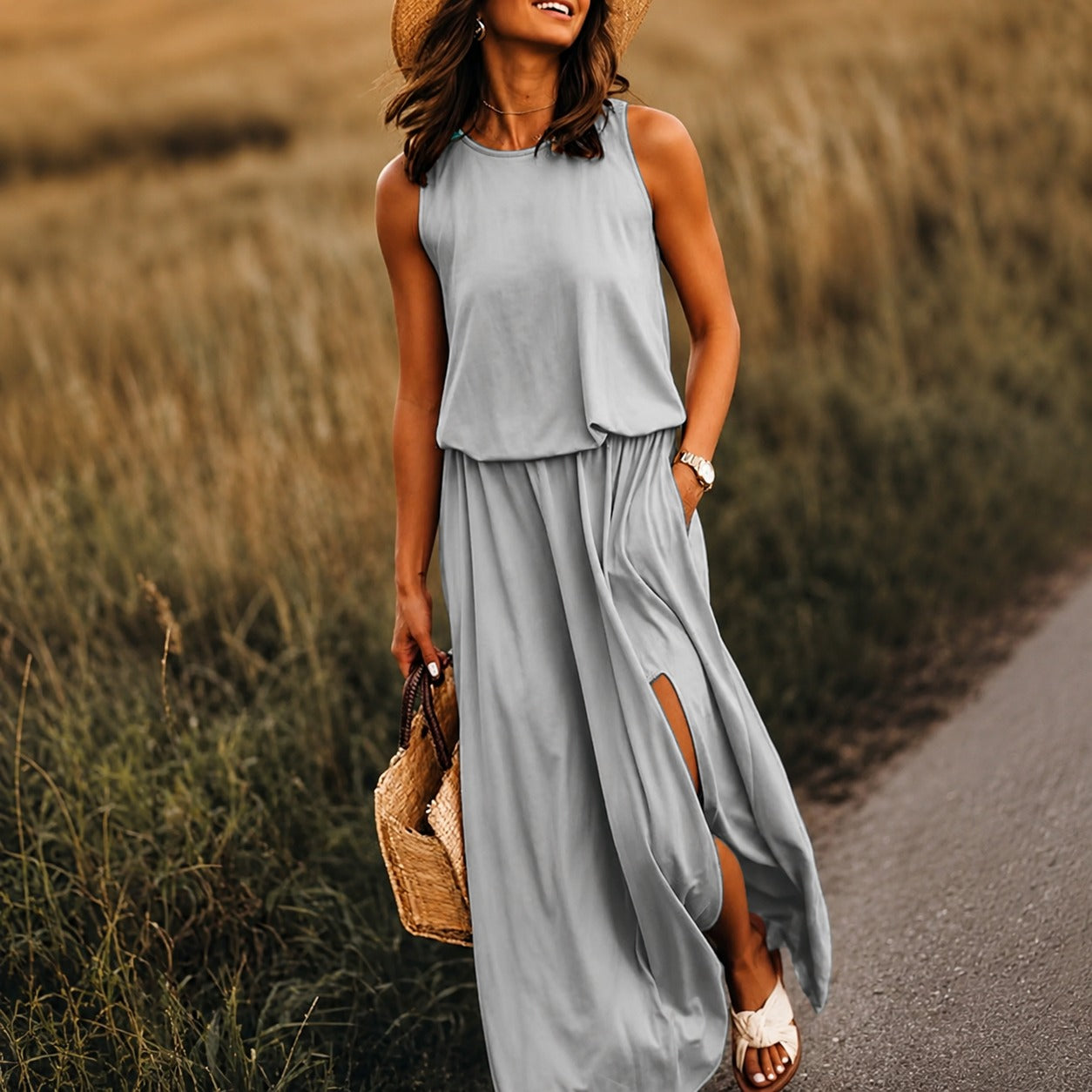 Edna - Entspanntes Boho-Maxikleid aus Modal