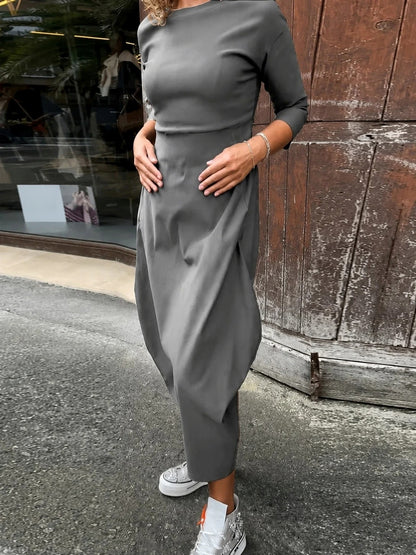Elsie - Komfortables Langarmkleid