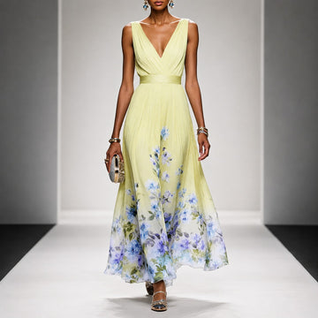 Tanisha - Langes Kleid mit Blumenmuster