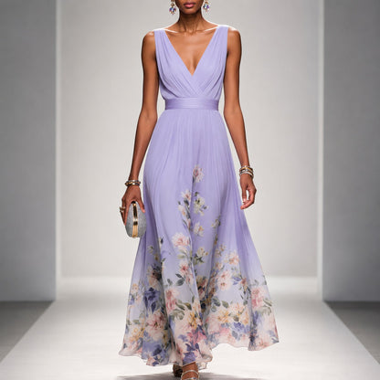 Tanisha - Langes Kleid mit Blumenmuster