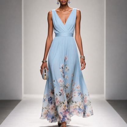 Tanisha - Langes Kleid mit Blumenmuster