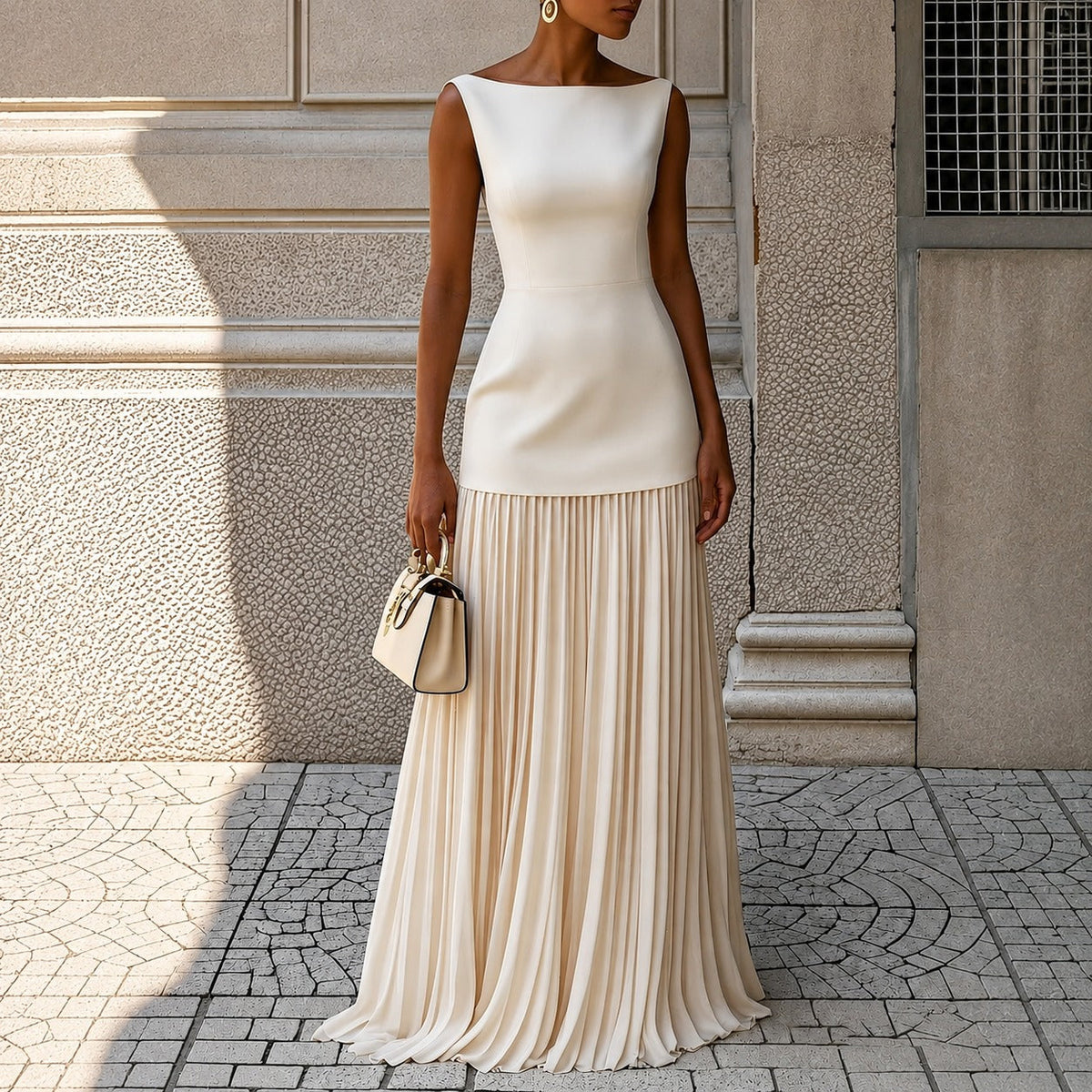 Alice - Elegantes ärmelloses figurnahes Maxikleid