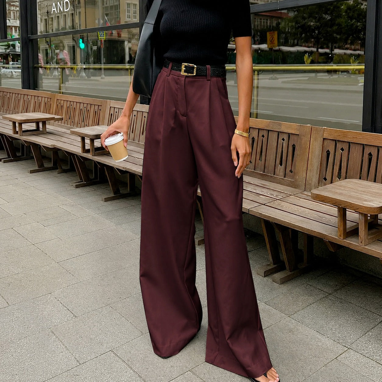 Marlene - Weite Hose ohne Gürtel