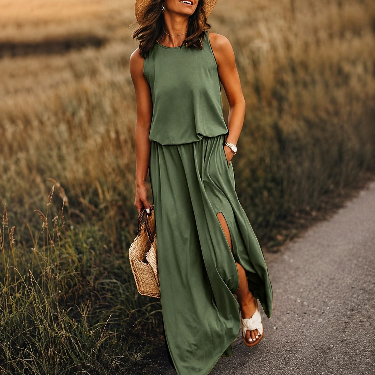 Edna - Entspanntes Boho-Maxikleid aus Modal