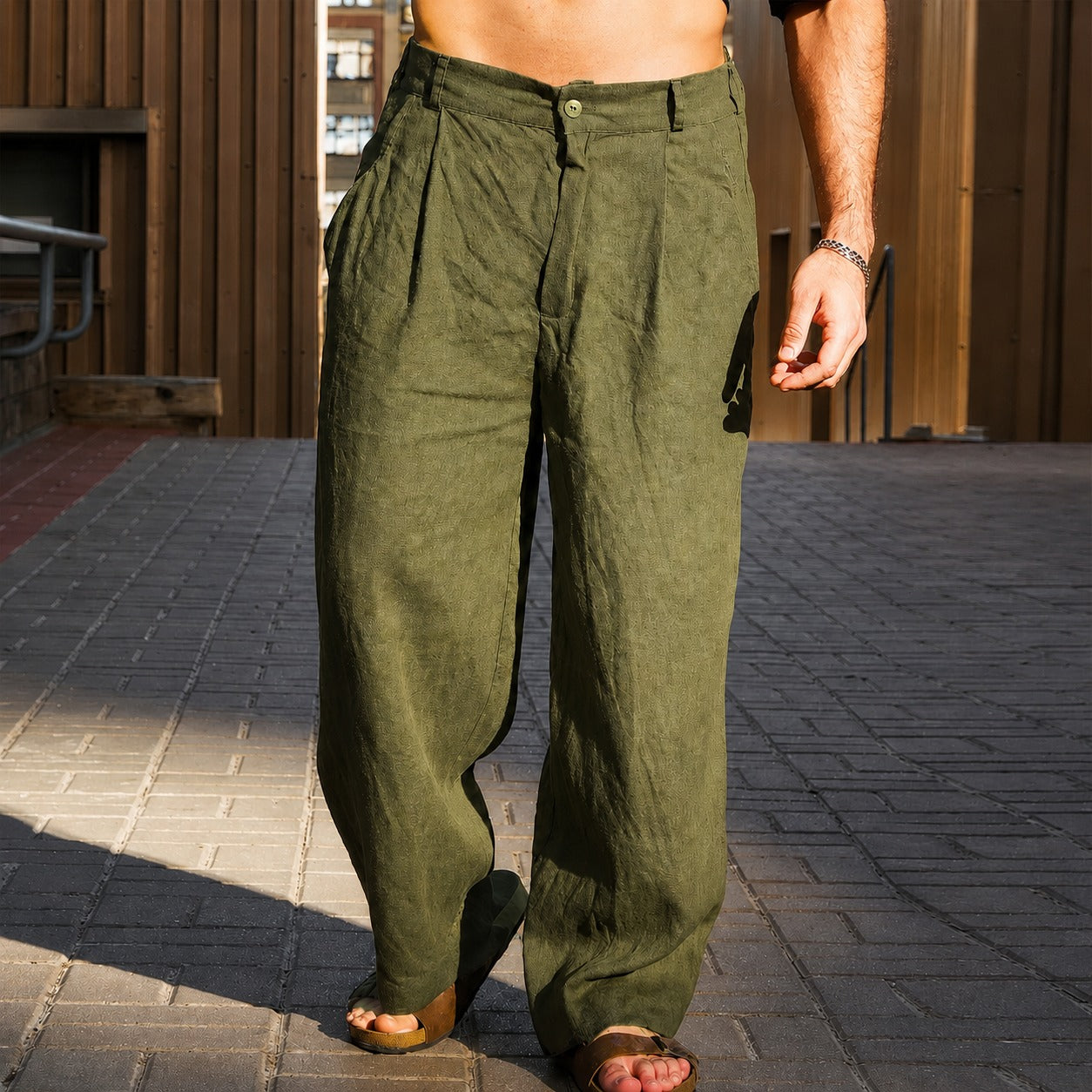 Brandon - Weite Hose mit lockerem Bein
