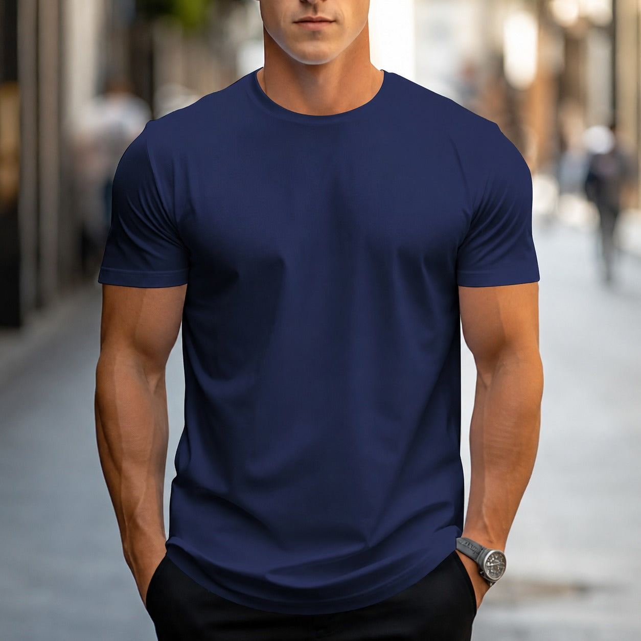 Owen - Klassisches, einfarbiges Herren-T-Shirt