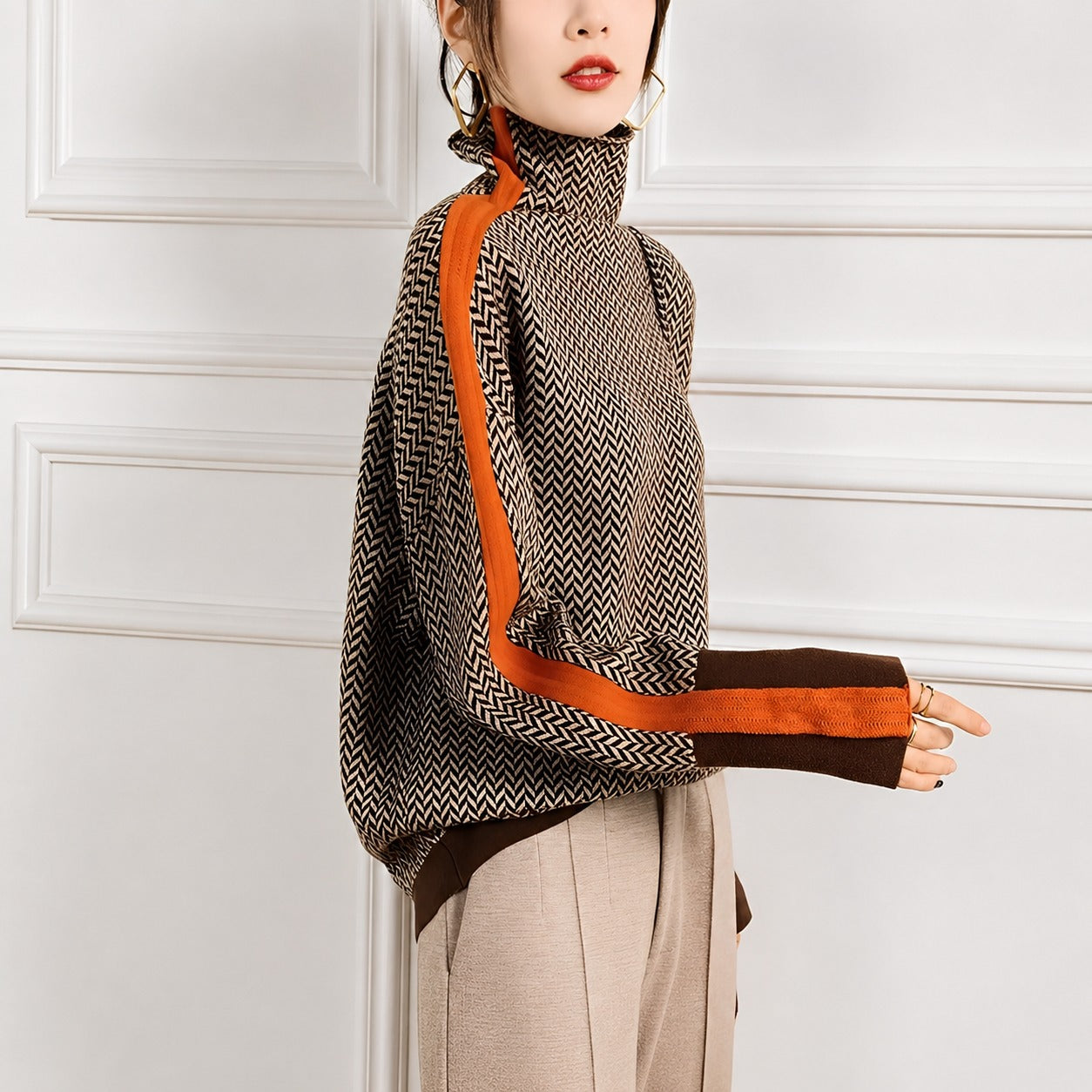 Anita - Eleganter Damen-Rollkragenpullover