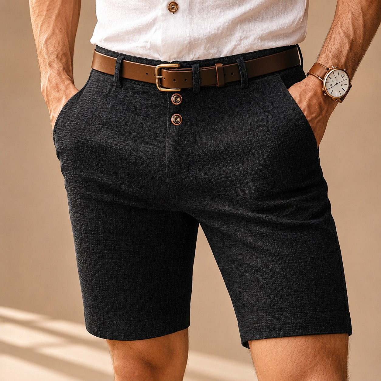 Herbie - Freizeithose mit Knopfdetails